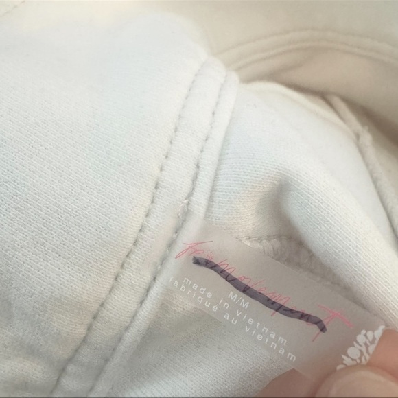 New Free People Movement Timko Shorts Sweat Loose Baggy Slouchy White Medium - Picture 12 of 12